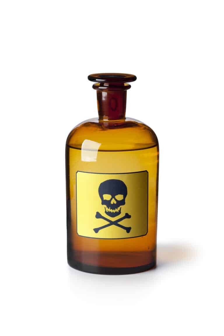 Medicine bottle with poisonous liquid