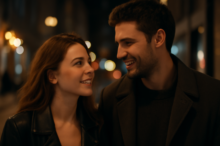 Άτομο με αυτοπεποίθηση σε σκηνή φλερτ, καρδιές και εικονίδια κοινωνικών δικτύων, θέμα Κριός.