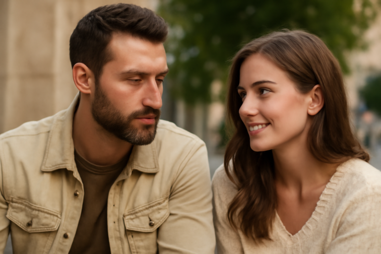 Άντρας Ταύρος κοιτάζει με ενδιαφέρον. Εικόνα για το άρθρο: 7 ενδείξεις ότι σας βλέπει με προσοχή.