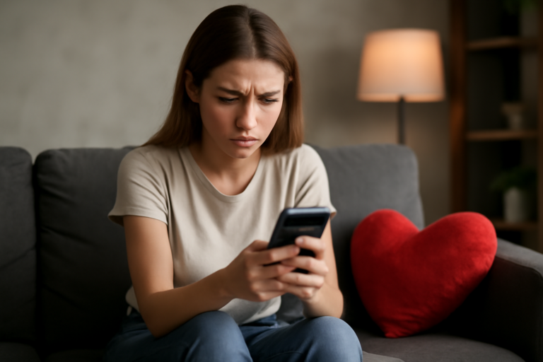 Άτομα κοιτάζουν προφίλ σε smartphone, τονίζοντας τα συνηθέστερα λάθη στο online dating και πώς να τα αποφύγουν.