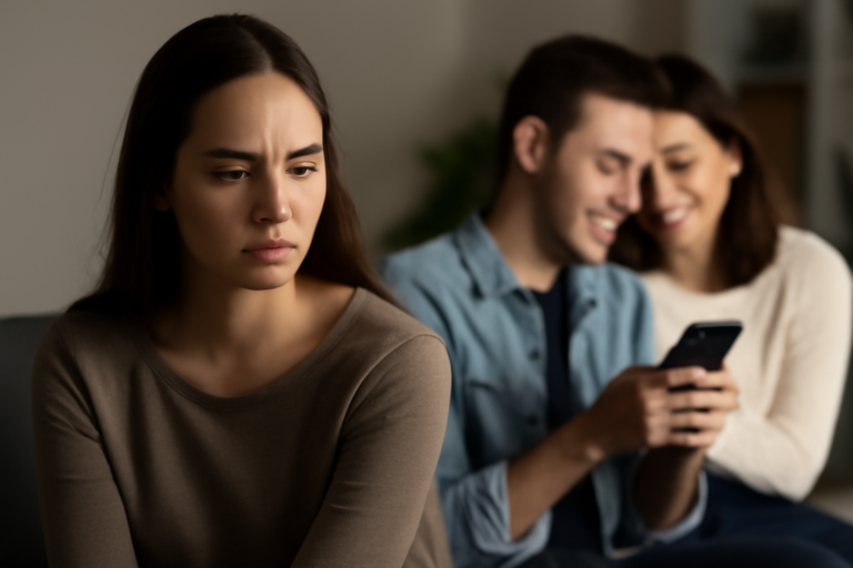 Άτομο με smartphone παρακολουθεί δραστηριότητα στα social media, ζήλια και όρια για την ψυχική υγεία, σχέσεις.