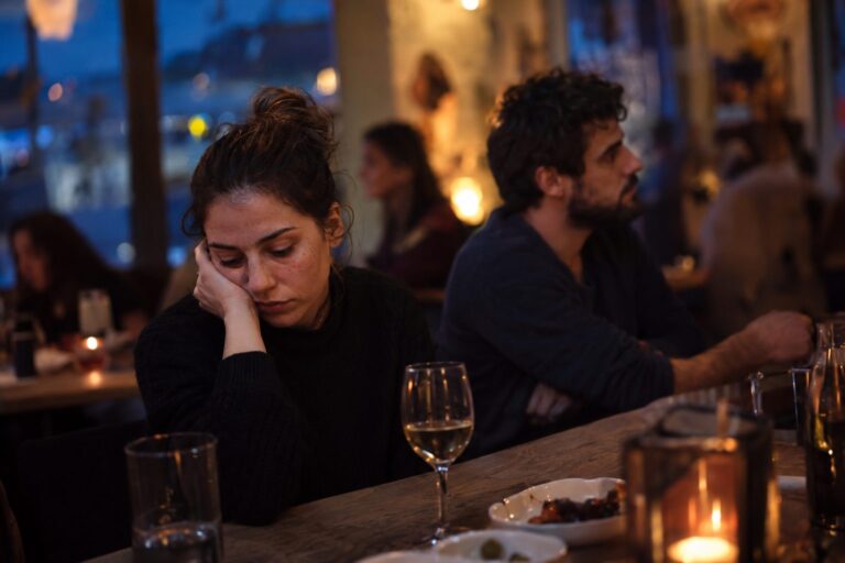 Άτομο σε τραπέζι κοιτάζει αστρολογικό χάρτη με Τοξότη και σημειώνει βήματα για χωρισμό