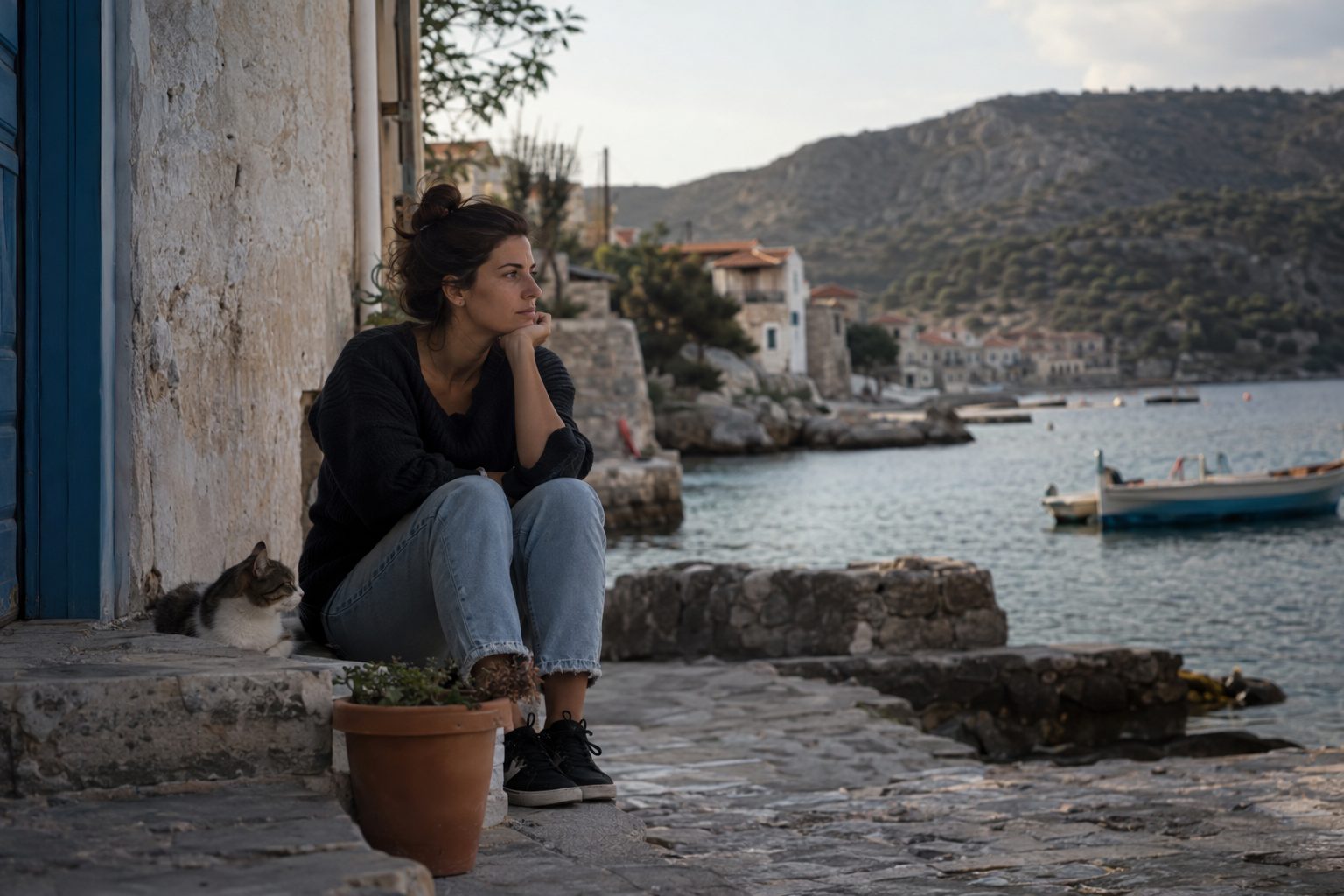 Άνθρωπος σημειώνει όρια σε λευκό πίνακα, χωρίζει την εργασία από τις προσωπικές σχέσεις με μια γραμμή.