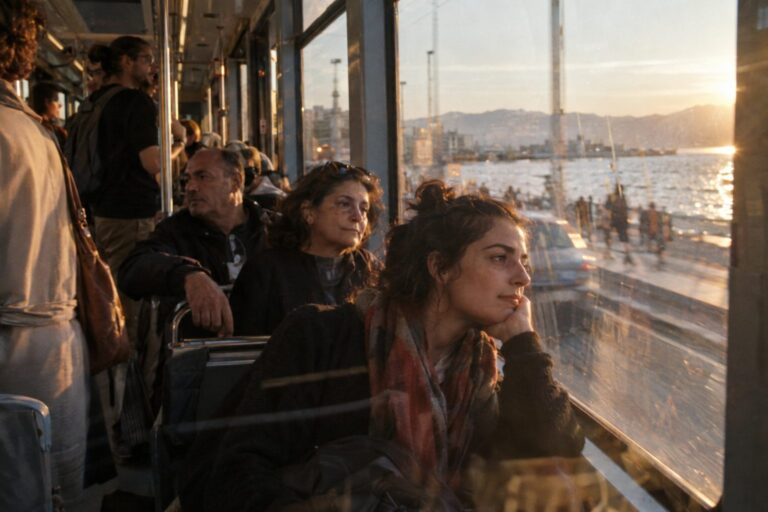 Ομάδα ανθρώπων σε καφέ συζητά, με σημειωματάρια και ημερολόγια, συνδέοντας τη κουβέντα με όρια και ρουτίνες.