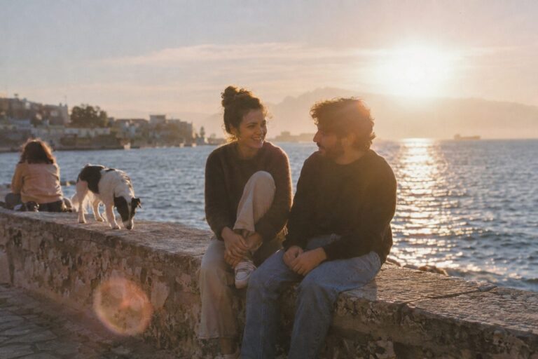 Δίδυμοι και Αιγόκερως σε ζωδιακό τροχό με γήινες αποχρώσεις, περιγράφοντας τη δυναμική και τη συμβατότητα.