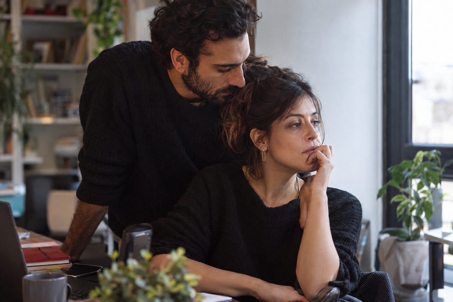 Δύο άνθρωποι αγκαλιάζονται σε ρομαντικό σκηνικό, απεικονίζοντας βάθος και εμπιστοσύνη στη σχέση.