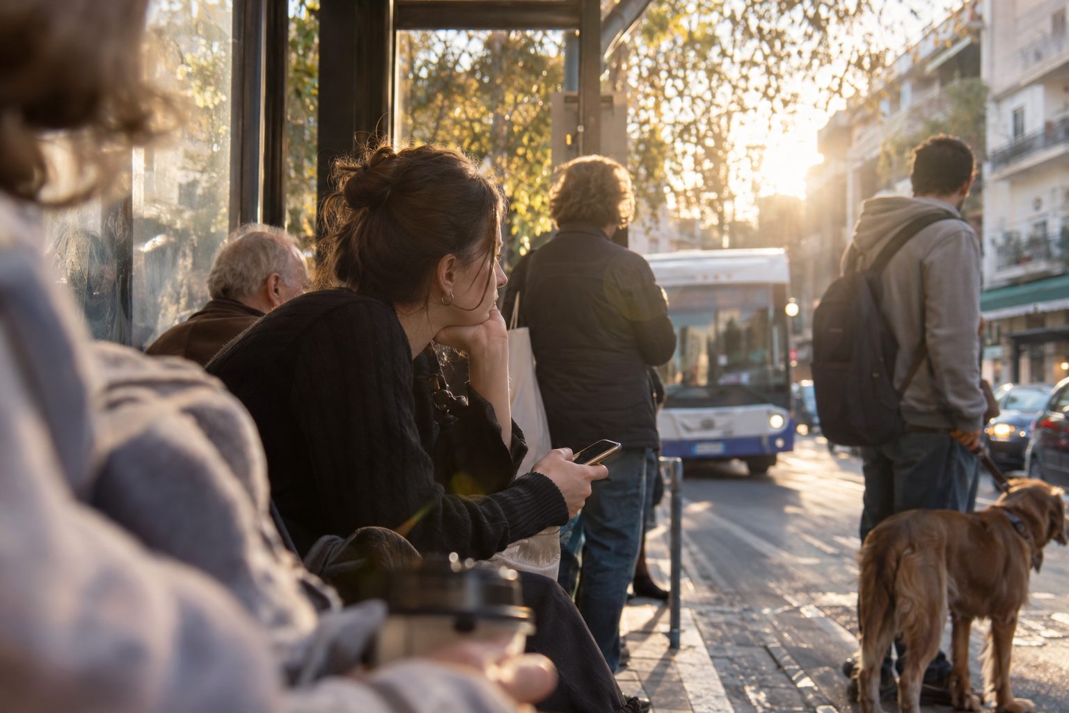 Άνθρωπος στέκεται μεταξύ διαχωριστικών γραμμών που χωρίζουν οικογένεια, εργασία και προσωπικό χρόνο.