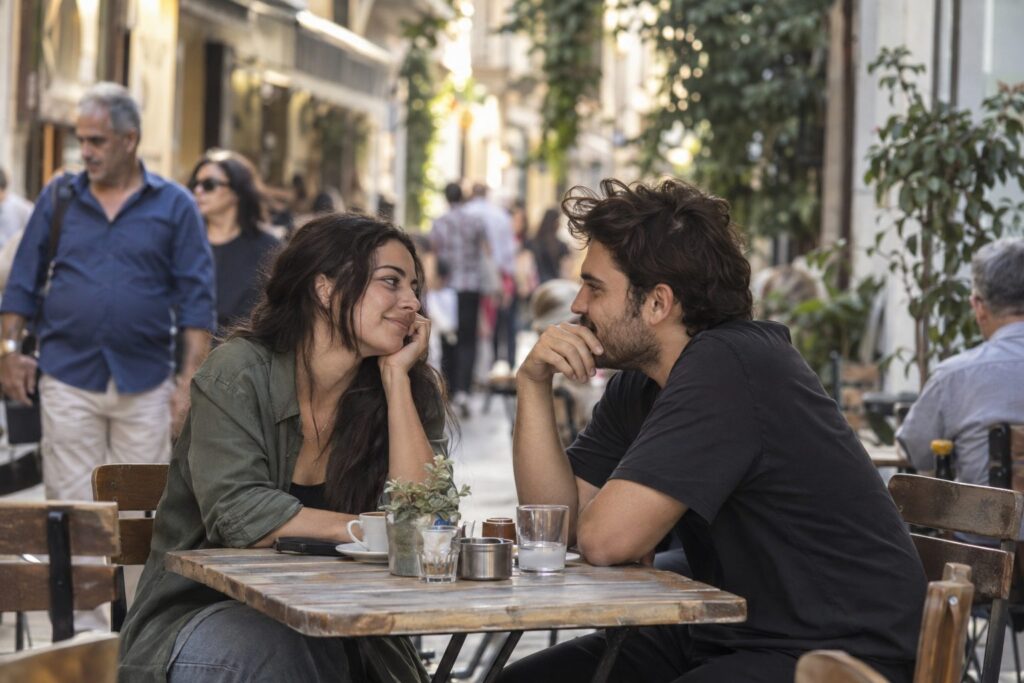 Ζευγάρι αγκαλιά, δίπλα τα σύμβολα Ταύρου και Ιχθύων, συνδέει με πρακτικό οδηγό σχέσης και χημείας.