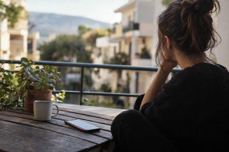 Δύο άτομα σε καφέ, ο ένας κοιτάζει το ρολόι με προβληματισμό, προμηνύοντας ότι ζητά χρόνο μετά από λίγα ραντεβού.