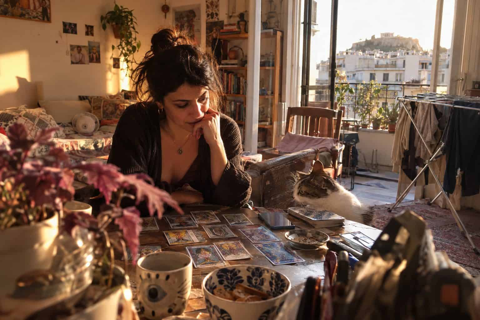 Κολάζ με τα ζωδιακά σύμβολα Σκορπιού και Ζυγού, αστέρια, ένδειξη ανάδρομης Αφροδίτης για το άρθρο.