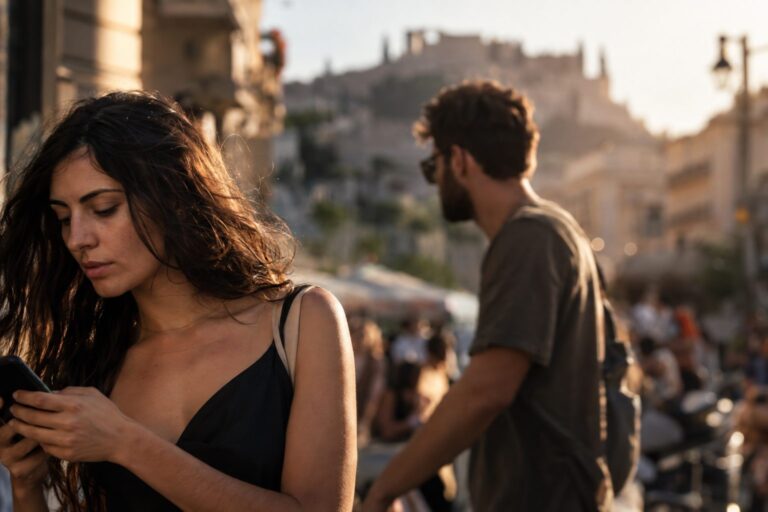 Άτομο με smartphone διαβάζει μήνυμα, επισημαίνοντας ότι το hard to get αποτυγχάνει στις εφαρμογές γνωριμιών.
